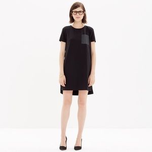 Madewell Leather-Pocket T-Shirt Dress